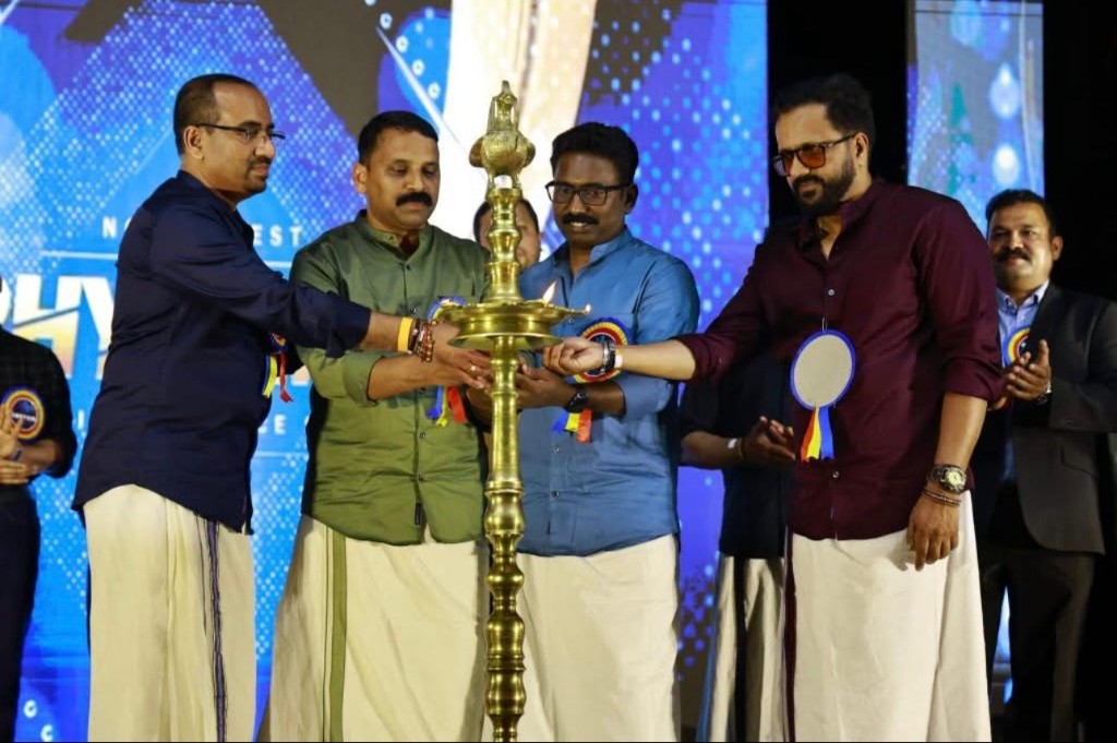 RHYTHM'26 team at the lamp-lighting ceremony